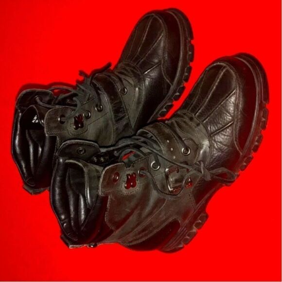 Polo Sport Ralph Lauren Black Leather Men\'s Boots Size 9D Original ($189) main image 10